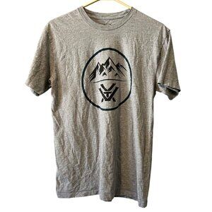 Vortex Mens Shirt Medium Gray‎ Graphic Mountain Tee Outdoor Hiking Preppy